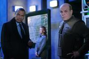 Billy Dee Williams (links) und Michael Ironside am Set von Tiberium Wars