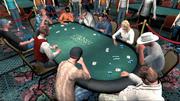 An einem voll besetzten Tisch sitzen neben dem Dealer (Kartengeber) neun Spieler. Nur wer Geduld beweist, hat eine Chance. (Xbox360) 
