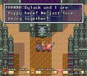 Secret of Mana: 3 Helden vor dem Boss.