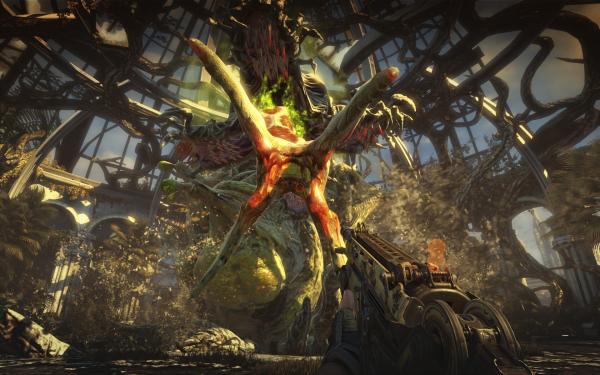 Auch überdimensionierte Pflanzen machen Grey auf seiner Flucht das Leben schwer. Den aktuellen Launch-Trailer zu Bulletstorm seht ihr euch bei uns im Youtube-Stream an.