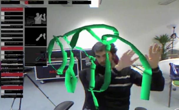 Malereien im dreidimensionalen Raum. Kinect macht es möglich.