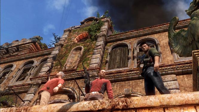 Uncharted 3: Drake's Deception kann im Koop-Modus auch offline über Splitscreen gespielt werden.