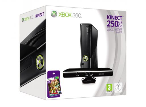Das Paket mit der neuen, matten Xbox 360 enthält neben der Konsole auch den Kinect-Sensor sowie das Spiel Kinect Adventures.