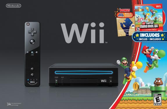 Nintendo Wii - New Super Mario Bros. Wii-Bundle samt Soundtrack-CD und abgespeckter Wii-Konsole