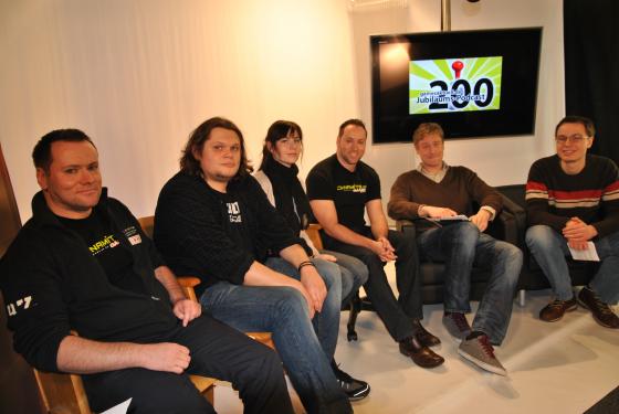 Games-Aktuell-Podcast 200: Thomas, Simon, Katha, Andy, Matti und Dominik (von links)