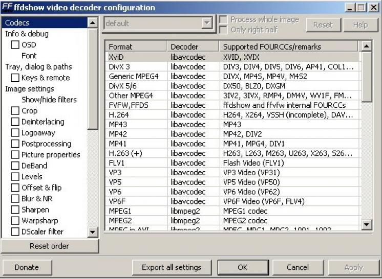 [30/05/07] Die Einstellungen im Videodecoder