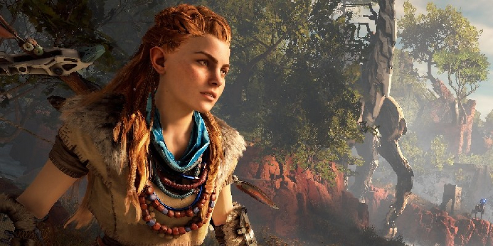 Aloy spielt die Hauptrolle in Horizon: Zero Dawn.