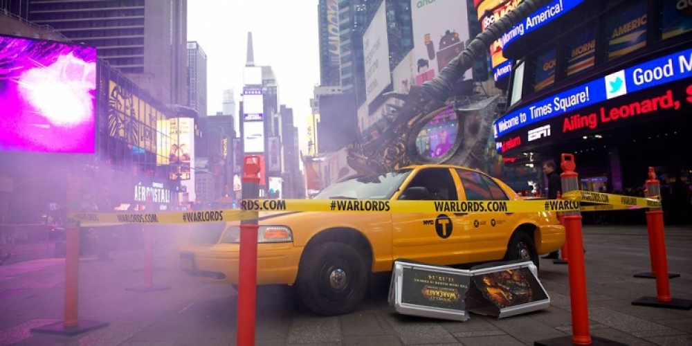 Das Original-Taxi mit Blutschrei von der WoD-Ankündigung 2014.