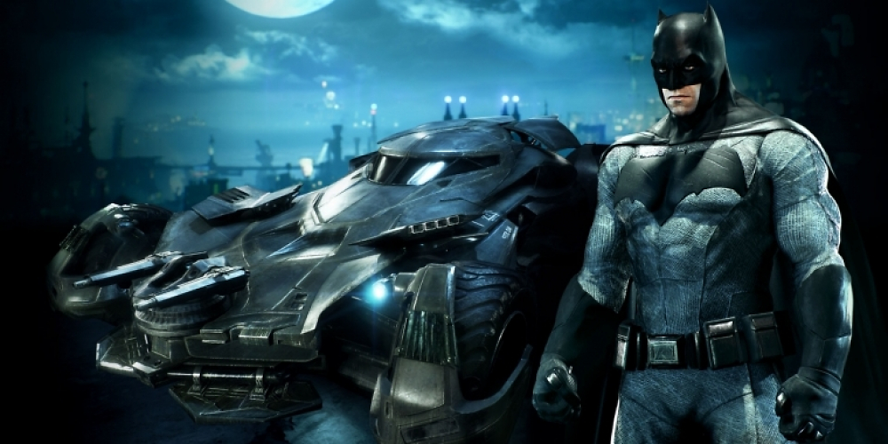 Batman mit Batmobil