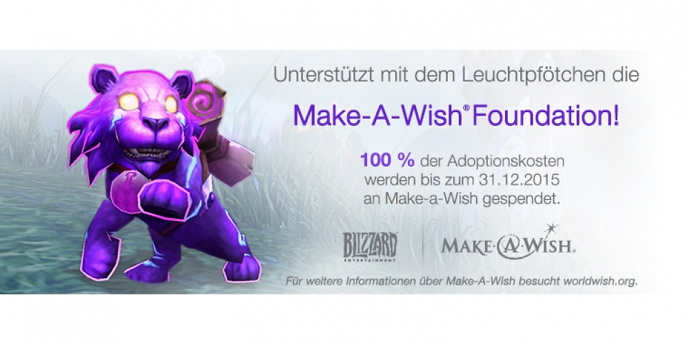 World of Warcraft: Das Leuchtpfötchen für die "Make A Wish"-Foundation (2)