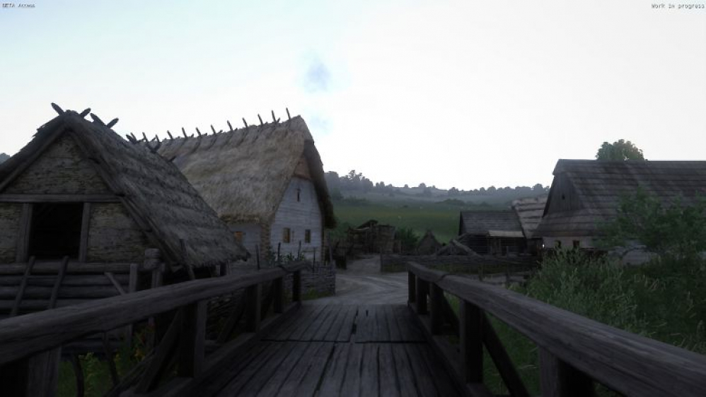 Kingdom Come: Deliverance, Beta - Kühle Abendlichtstimmung in Dorf Talmberg