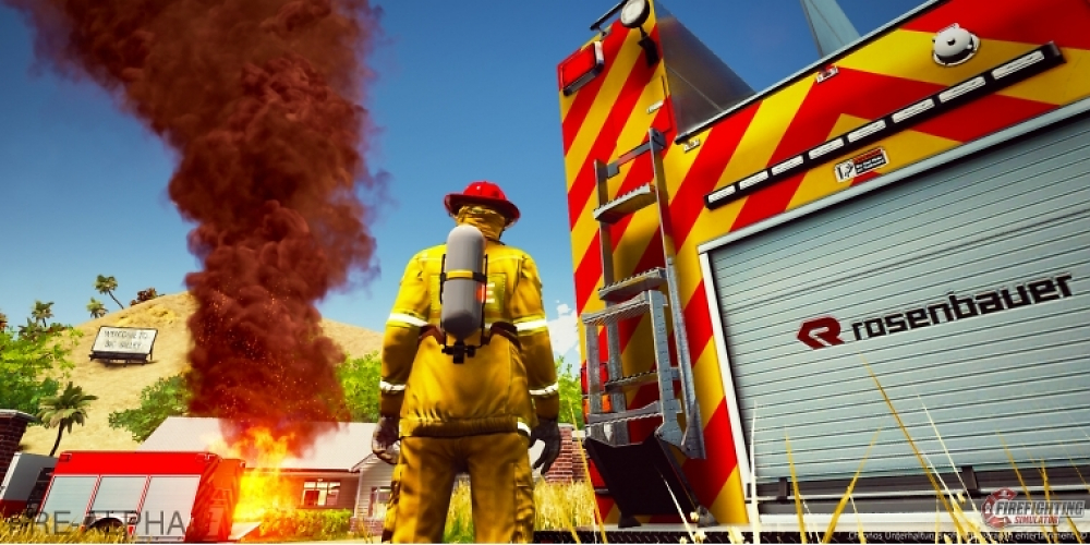 Firefighting Simulator: Szene aus der Pre-Alpha-Version