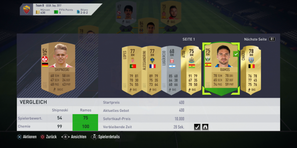 FIFA 18 - Ultimate Team - Tipps zum FUT-Transfermarkt bis 25.000 Münzen