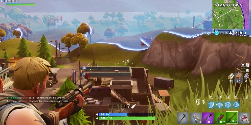 Screenshot aus dem Battle Royale-Shooter Fortnite