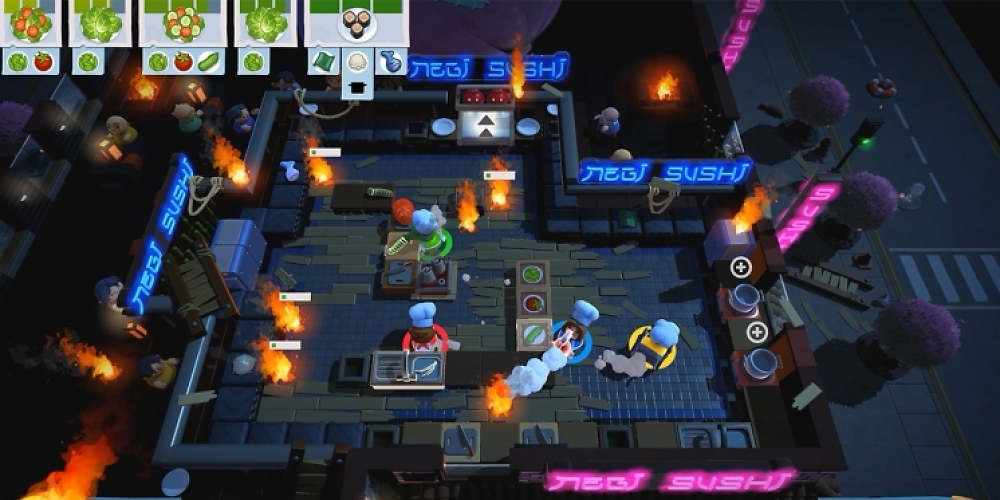 Küchenschlacht in Overcooked 2