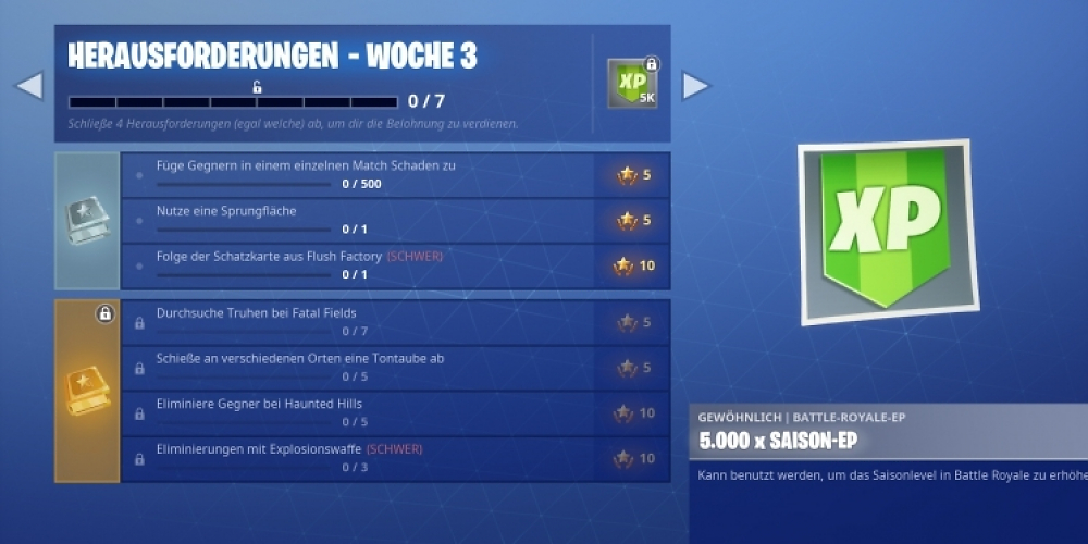 Fortnite Woche 3 von Season 5. Alle Challenges im Überblick.