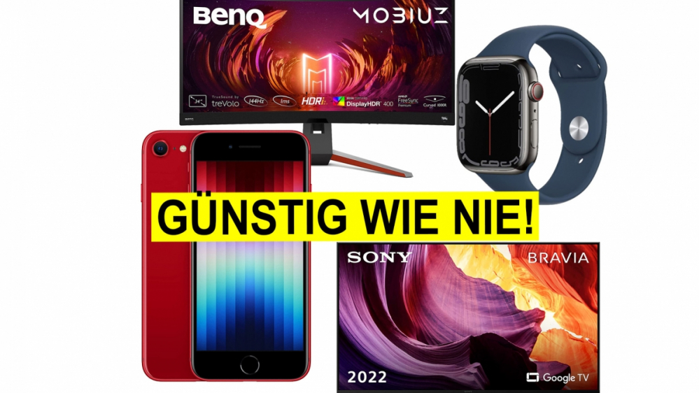 Tiefstpreis-Deals bei Amazon: Gaming-Monitor, Apple Watch, iPhone, TV, PS5/PS4-Spiele