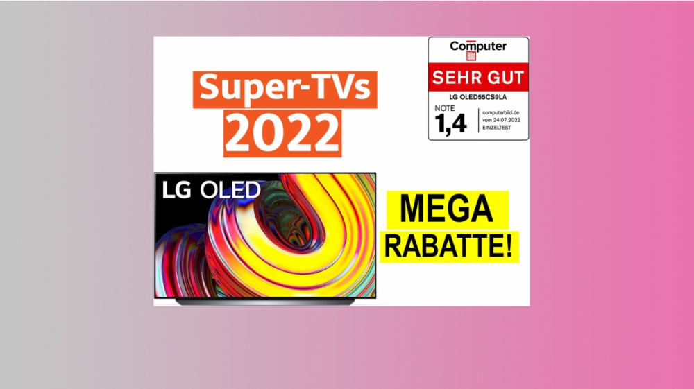 LG OLED TV, Philips Ambilight, Samsung QLED: Bis 1.400€ Rabatt für Spitzen-Fernseher von 2022
