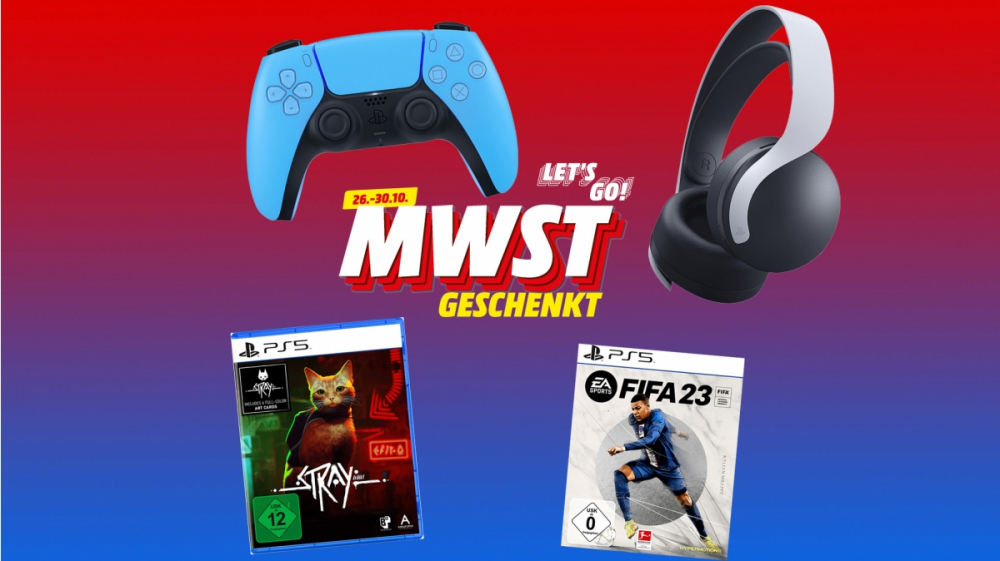 PS5 kaufen: Controller, SSD & Spiele ohne MwSt. bei Media Markt (Update: Amazon-Drop!)