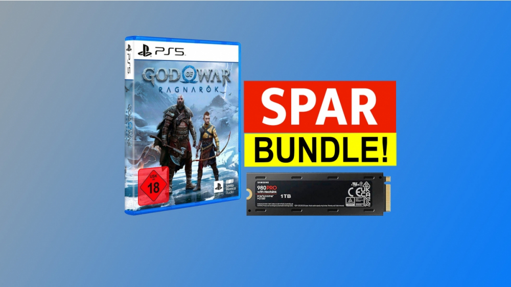 Preishammer! God of War Ragnarök PS5 für 15€ - im Bundle mit Samsung SSD 1TB