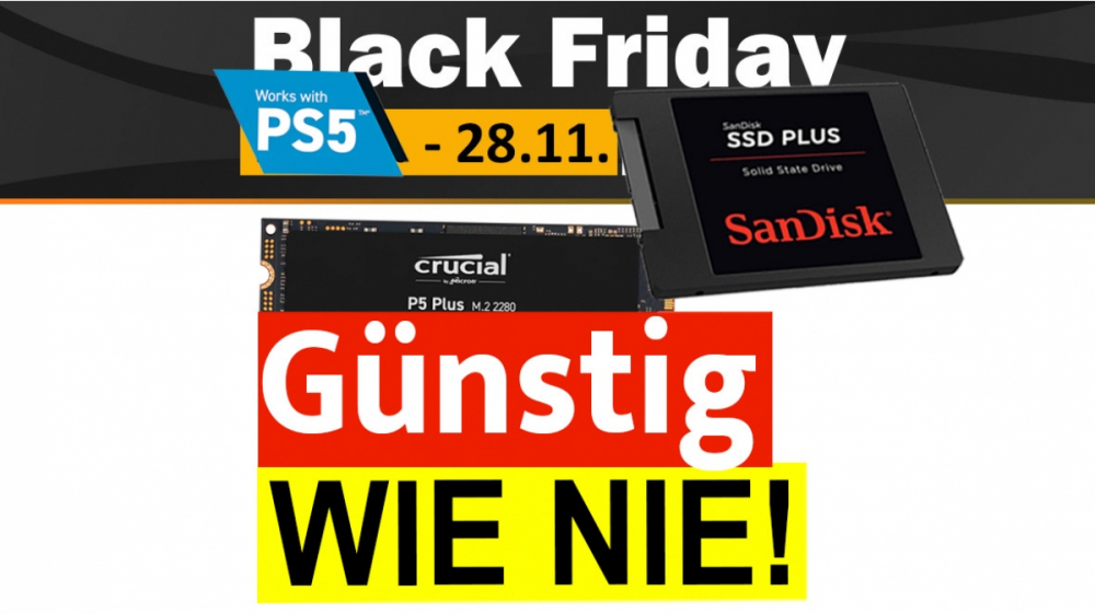 SSD kaufen: Tiefstpreis-Angebote für PC & PS5 am Black Friday - nur noch heute günstig wie nie!