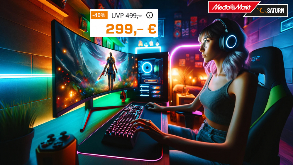 Günstig wie nie zuvor: Lenovo Ultrawide Curved Gaming-Monitor mit 34 Zoll & WQHD jetzt nur 299€ bei Saturn
