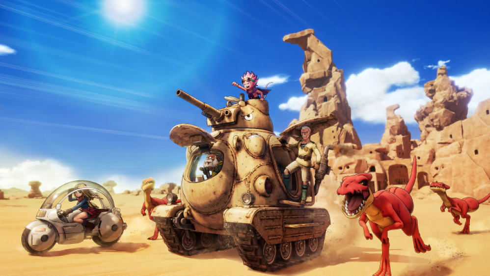 Trupp im Panzer mit Dinos