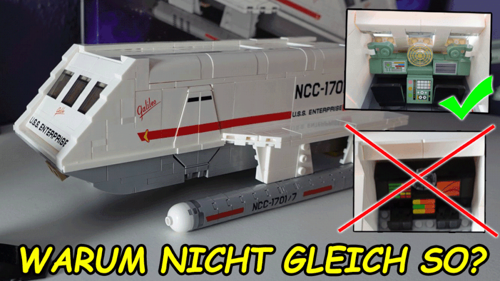Das neue Galileo Shuttle von Bluebrixx zusammengebaut: Mehr Teile, mehr Details - und die Fehler sind auch verschwunden