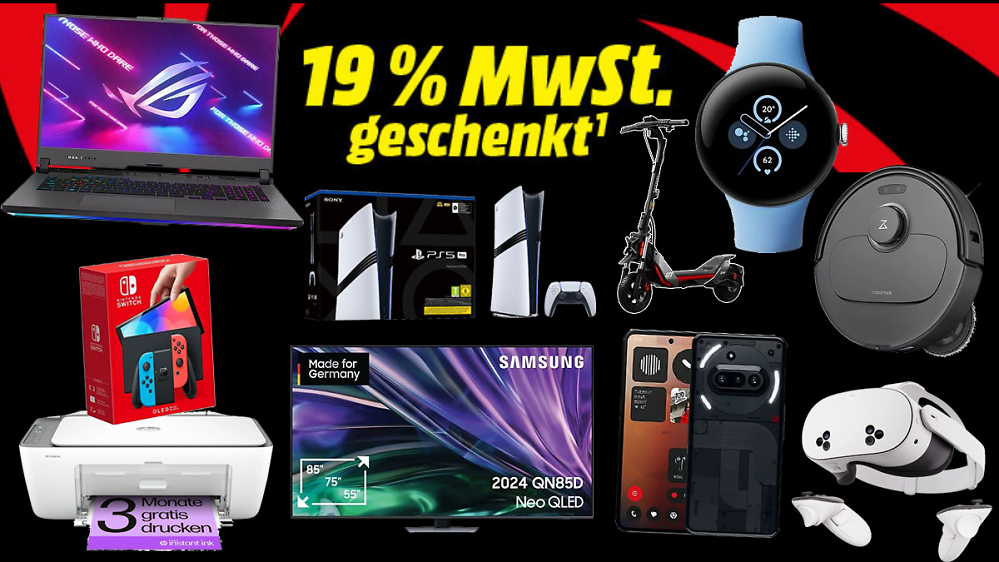 19% MwSt. geschenkt bei MediaMarkt: Das sind die 50 besten Deals der Mega-Rabatt-Aktion