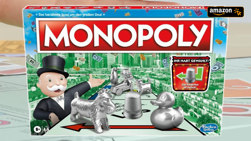 Controller weglegen: Amazon reicht das klassische Monopoly für 21,99 € - viel billiger als anderswo