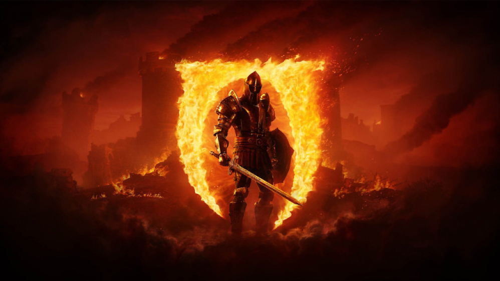Logo und Held in Oblivion Remastered