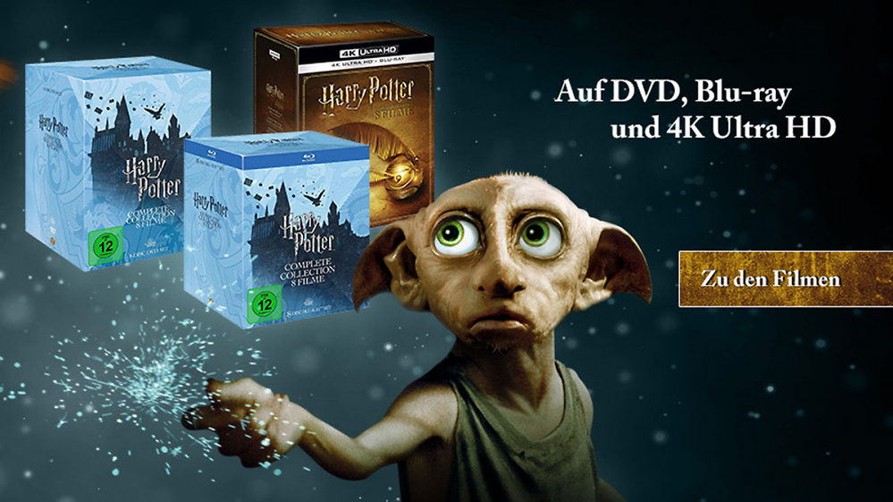 Harry Potter Komplettbox: Alle 8 Filme auf DVD, Blu-ray und 4K im Sonderangebot bei Amazon