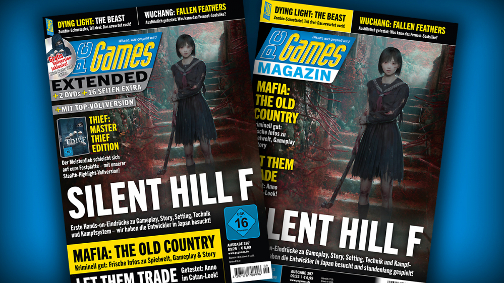 PC Games 09/25: Mit Coverstory zu Silent Hill f, Preview zu Mafia: The Old Country, Test zu Let Them Trade u. v. m.