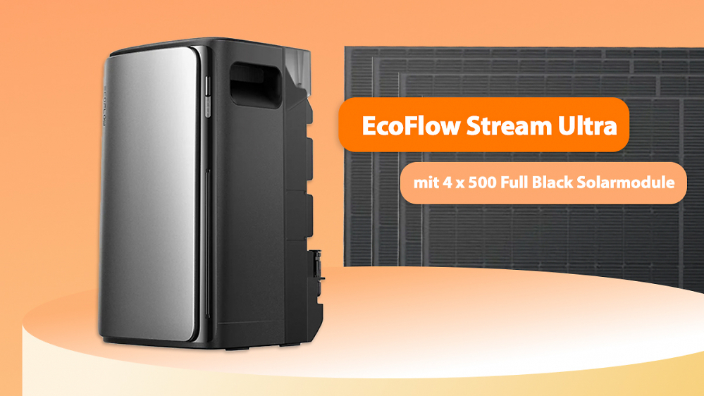 Solar, aber günstig: EcoFlow Stream Ultra mit 2.000-Watt-Solarpanels bei Powerness im Angebot