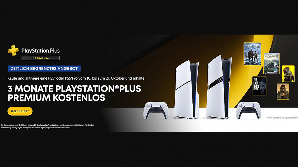 Nur für kurze Zeit: 3 Monate Playstation Plus Premium im Wert von 49,99€ gratis bekommen - beim Kauf einer PS5-Konsole