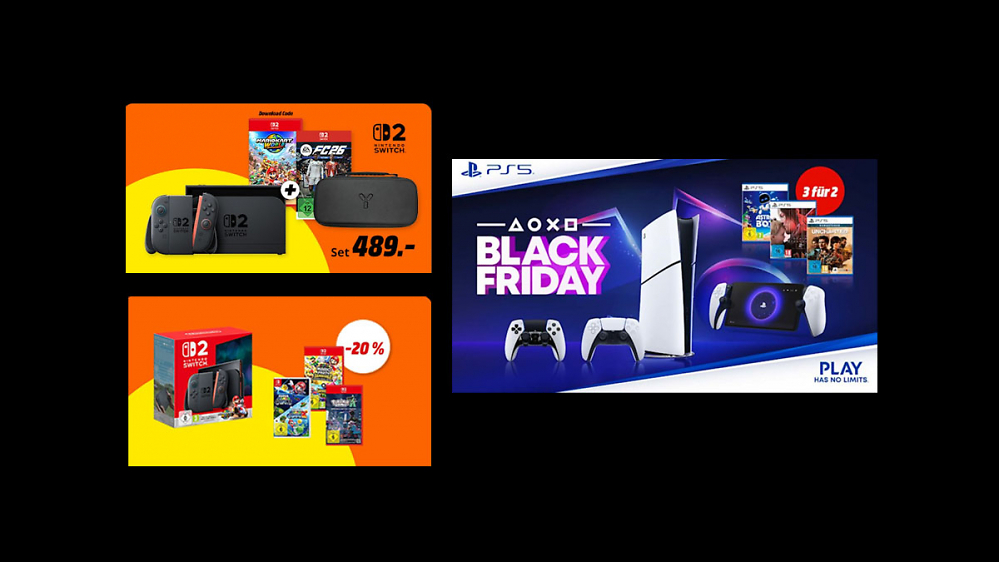 Vergleich zeigt: Die besten Black Friday Angebote für Switch 2 & PS5 hat nicht Amazon, sondern MediaMarkt
