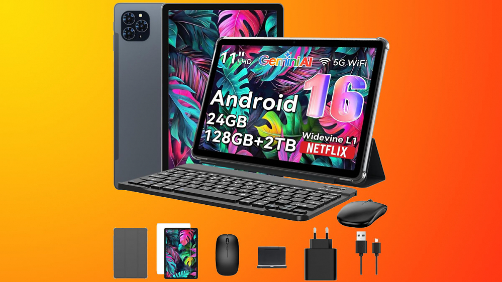 Amazon-Rabatt-Coupon: Tablet mit 11 Zoll und Android 16 nur 139,99€ - mit Tastatur, Maus, Stift, Schutzhülle & 4 Jahren Garantie