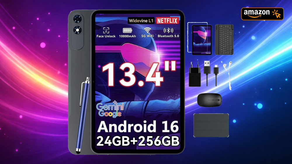 Gestern 280€, heute nur 187€: Bestpreis-Deal für 13,4"-Tablet - dank Maus und Tastatur auch Laptop-Alternative (Update)