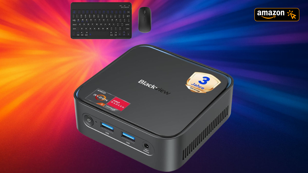 Unsere Leser sparen extra: Mini-PC mit Ryzen 5, 16 GB RAM, 512 GB SSD, Win 11 Pro, Maus und Tastatur