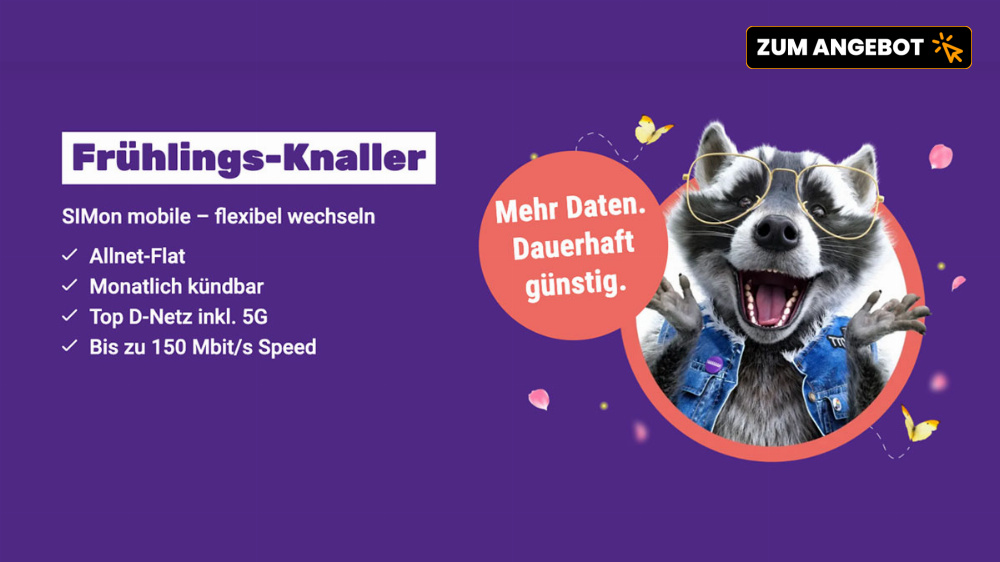 50 GB ab 9,99€: Monatlich kündbar, D-Netz und Gratis-Datenboost mit Gutschein-Codes