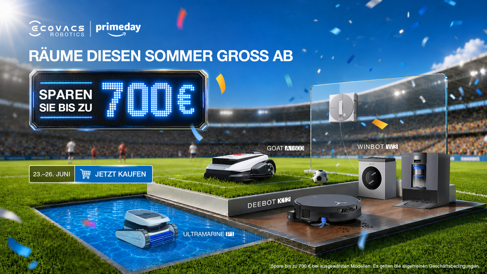 Early Prime Day: Bis zu 700 Euro sparen bei Ecovacs-Robotern