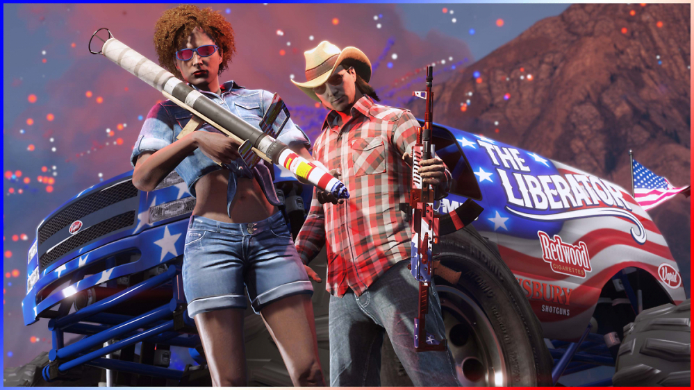 GTA Online feiert Independence Day - Rabatte auf US-Kulturgüter wie Waffen, Vokuhilas oder Bierhelme