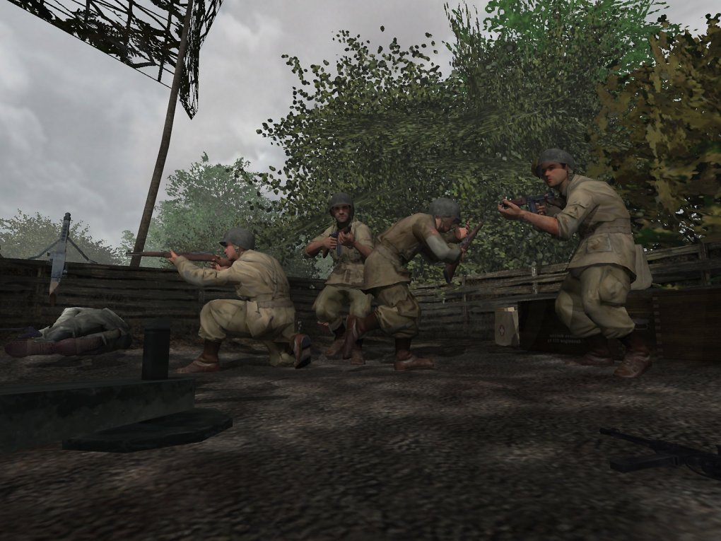 Soldaten im Schützengraben