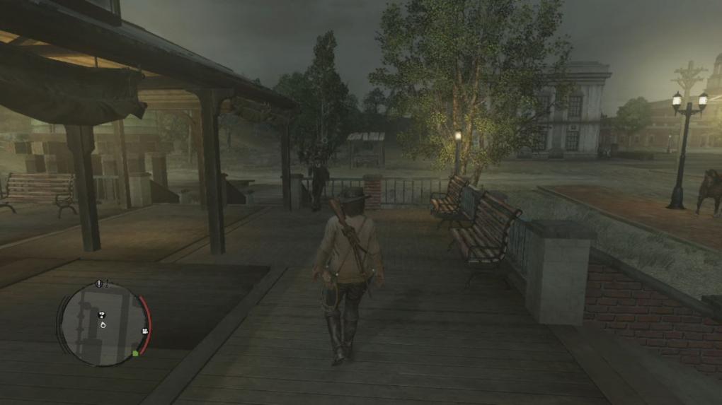 Um den Abspann von Red Dead Redemption zu sehen, muss erst eine Nebenmission erledigt werden. Um diese zu starten, begebt ihr euch zum Bahnhof nach Blackwater und sprecht dort mit der Person an den Bänken (auf der Karte als Fragezeichen gekennzeichnet).