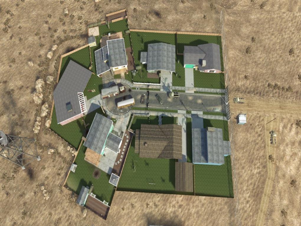 Nuketown ist eine sehr kleine Karte, die von Häuserfassaden dominiert werden. Die Gefechte finden auf kurze oder mittlere Distanz statt, außerdem kommt es häufig zum Nahkampf.
