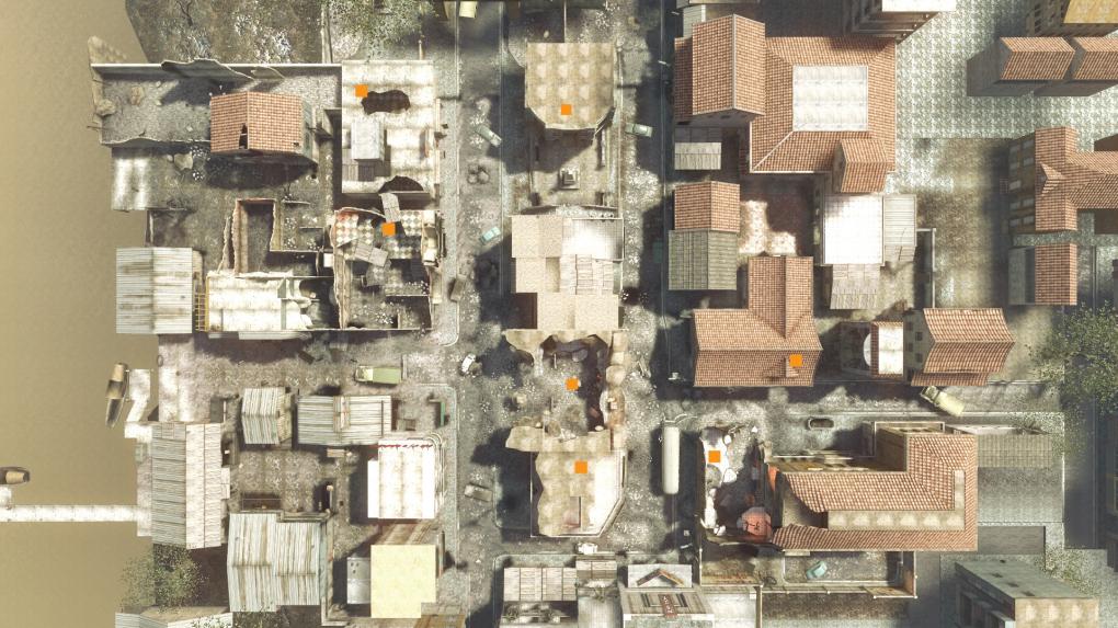 Hauptquartier - Die orangenen Quadrate sind die Hauptquartier-Punkte.