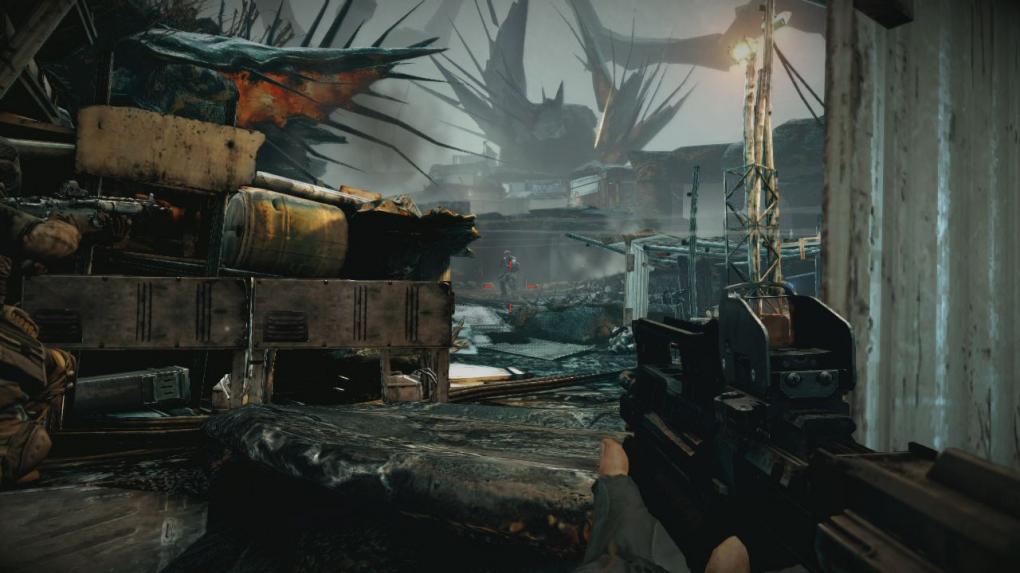 Seid ihr bei der Basis angekommen, müsst ihr diese vor den Helghast verteidigen. Bleibt dafür am besten ziemlich am Rand der Basis und bekämpft die Helghast von dort aus so lange bis eine Zwischensequenz kommt und das Kapitel beendet. Der Weg, über den ihr zu dem Areal gelangt, eignet sich dafür sehr gut.