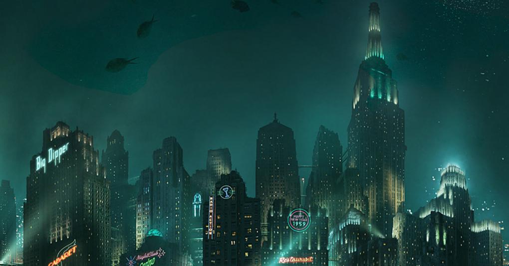 Entwicklerlegende Ken Levine und sein Team haben mit Rapture einen höchst interessanten Schauplatz für die Shooter-RPG-Reihe Bioshock kreiert. Schade, dass man die glitzernde Großstadt auf dem Meeresgrunds nur selten von Außen zu Gesicht zu bekommt.