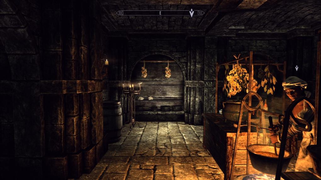 Egal ob Schattenrüstung oder nicht - die Köchin besteht nur auf eine Kochmütze als Kopfbedeckung, die wir im Regal finden können.