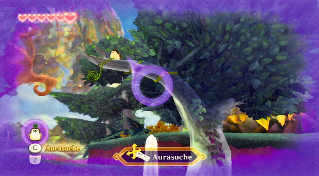 Link nutzt sein Schwert als Wünschelrute. 